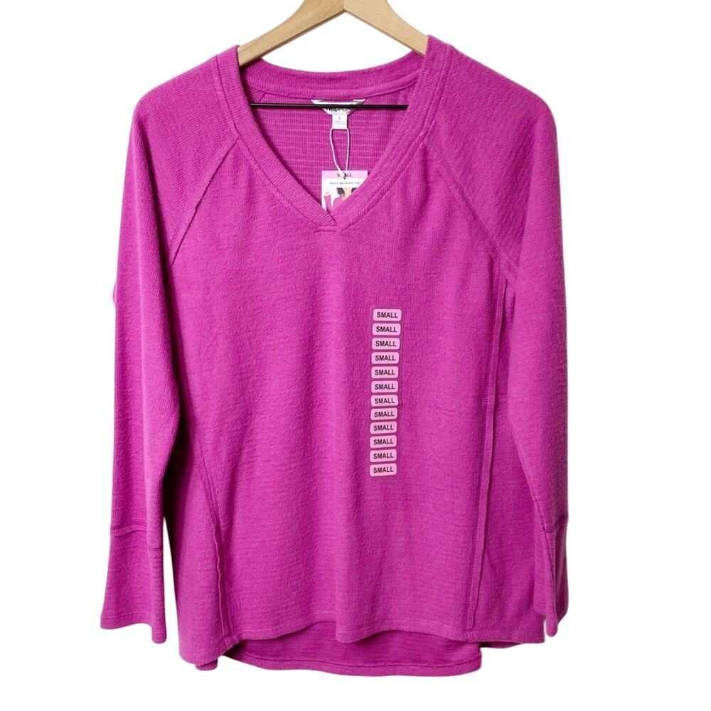 WILDFOX Haley Brushed Fuschia Pink Long Sl…